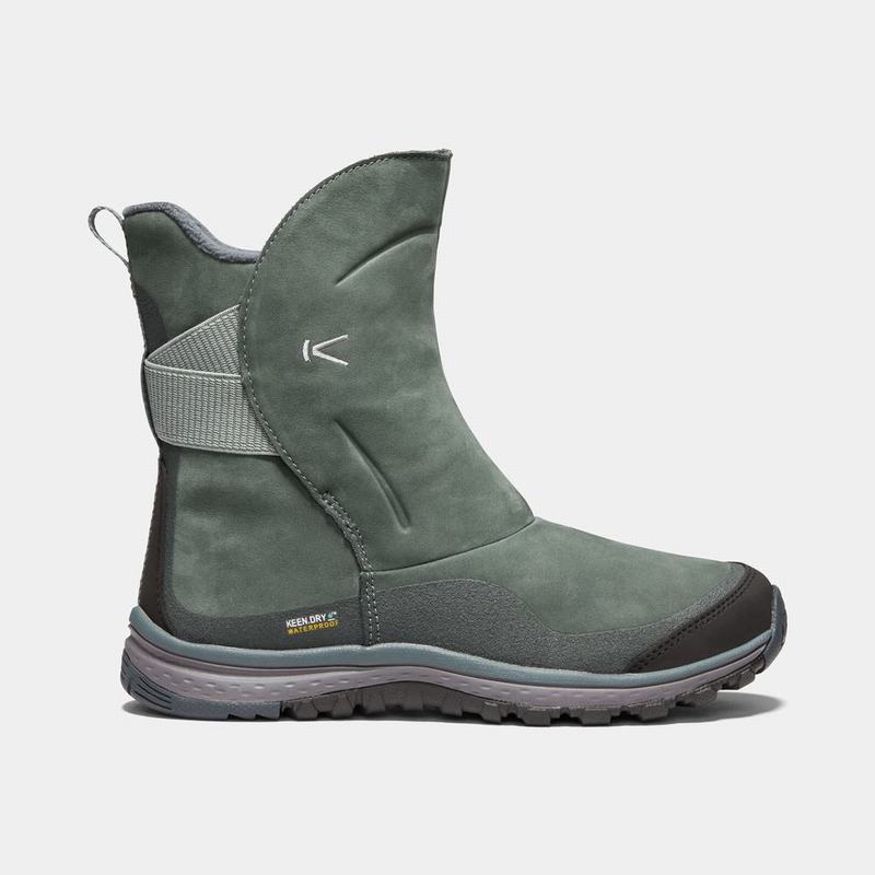 Buy Keen Winterterra Leather Waterproof Womens Winter Boots Olive (7910-PTKAF)